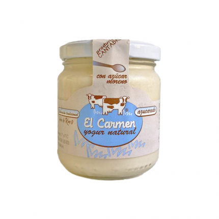 yogurt con azucar moreno